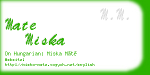 mate miska business card